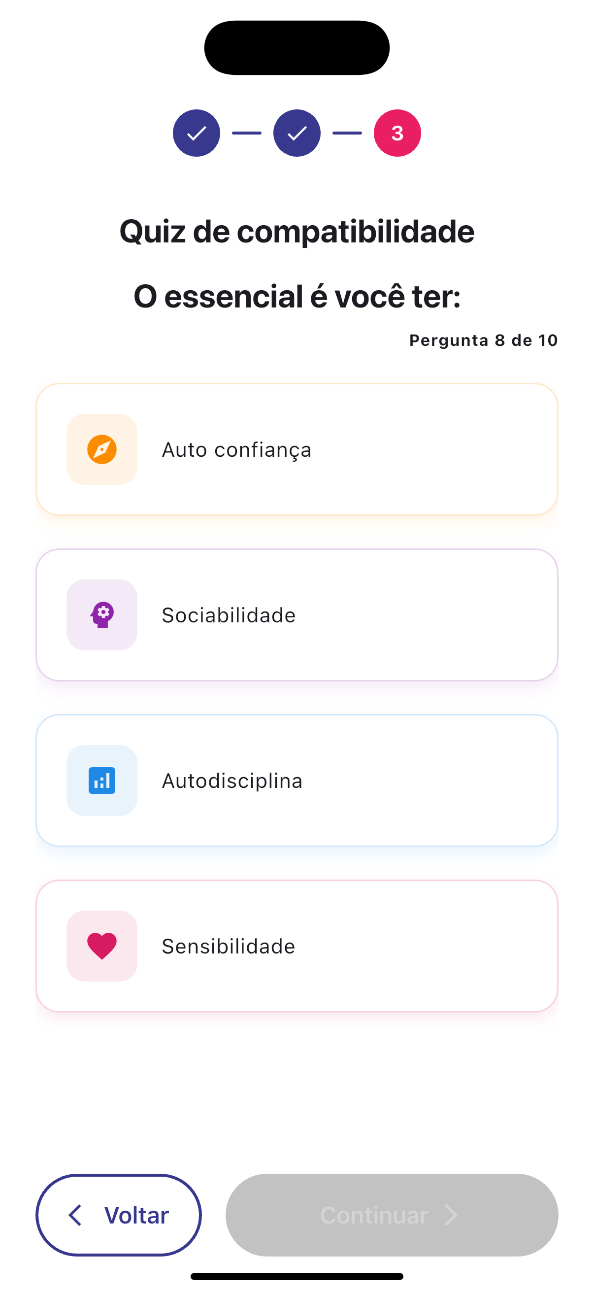 Tarefas personalizadas baseadas no seu perfil.